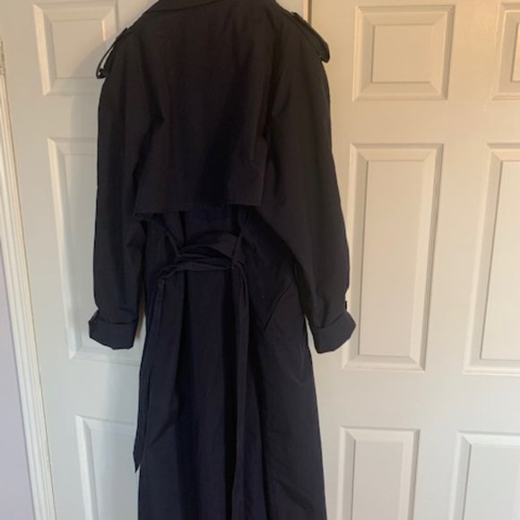 Vintage XXL Navy Blue Very Long Trench - Picture 4 of 7